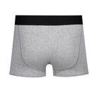 Reebok Mens Cotton Stretch 3 Pack Dalton Black Trunks - Grey Marl/Black Print