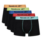 Reebok Mens 5 Pack Buchan Sports Trunks - Black/Orange/Lime/Blue/Red/Mint WB