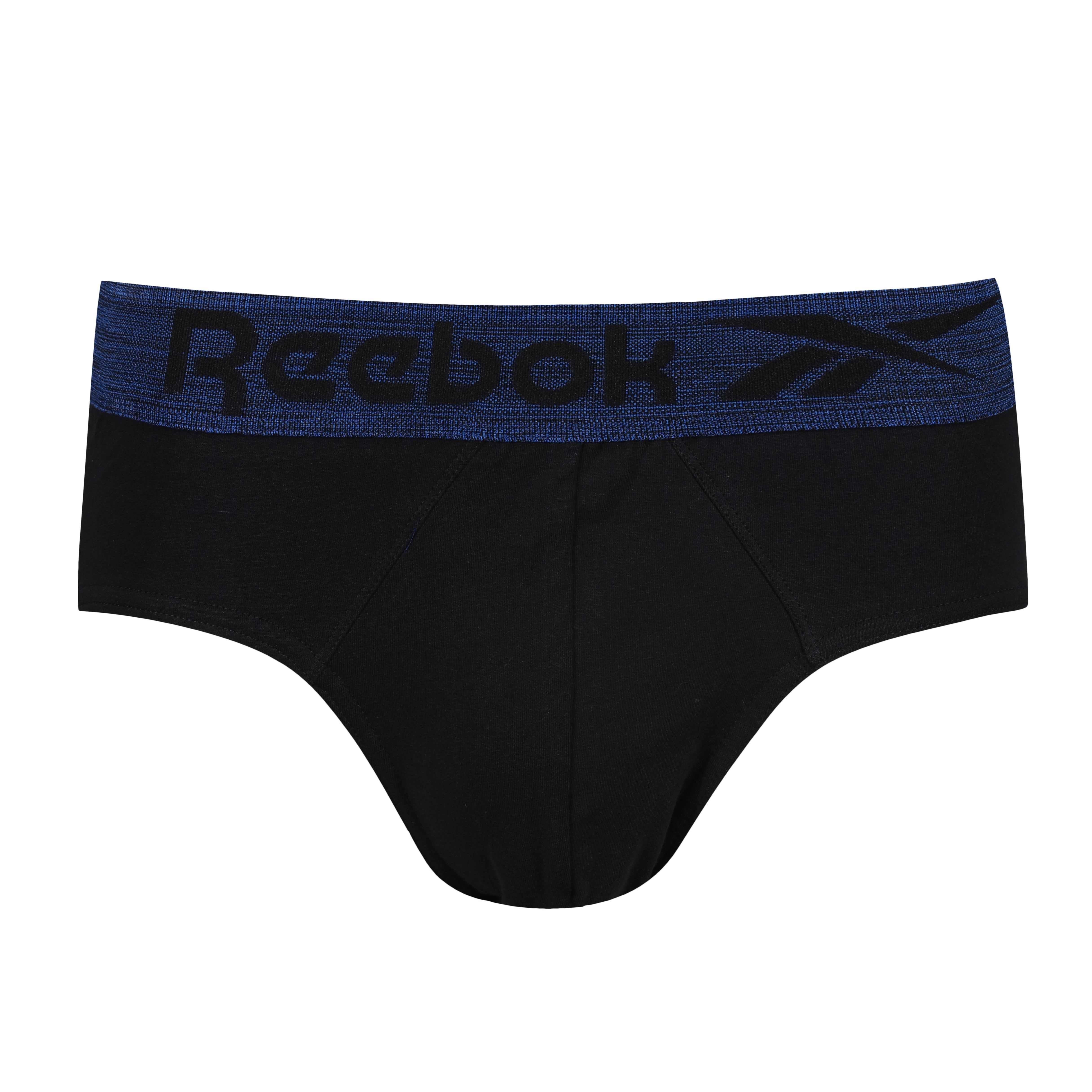 Reebok Gough Mens Cotton Stretch 3 Pack Briefs - Black