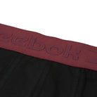 Reebok Mens Cotton Stretch 3 Pack Murchie Black Trunks - Black