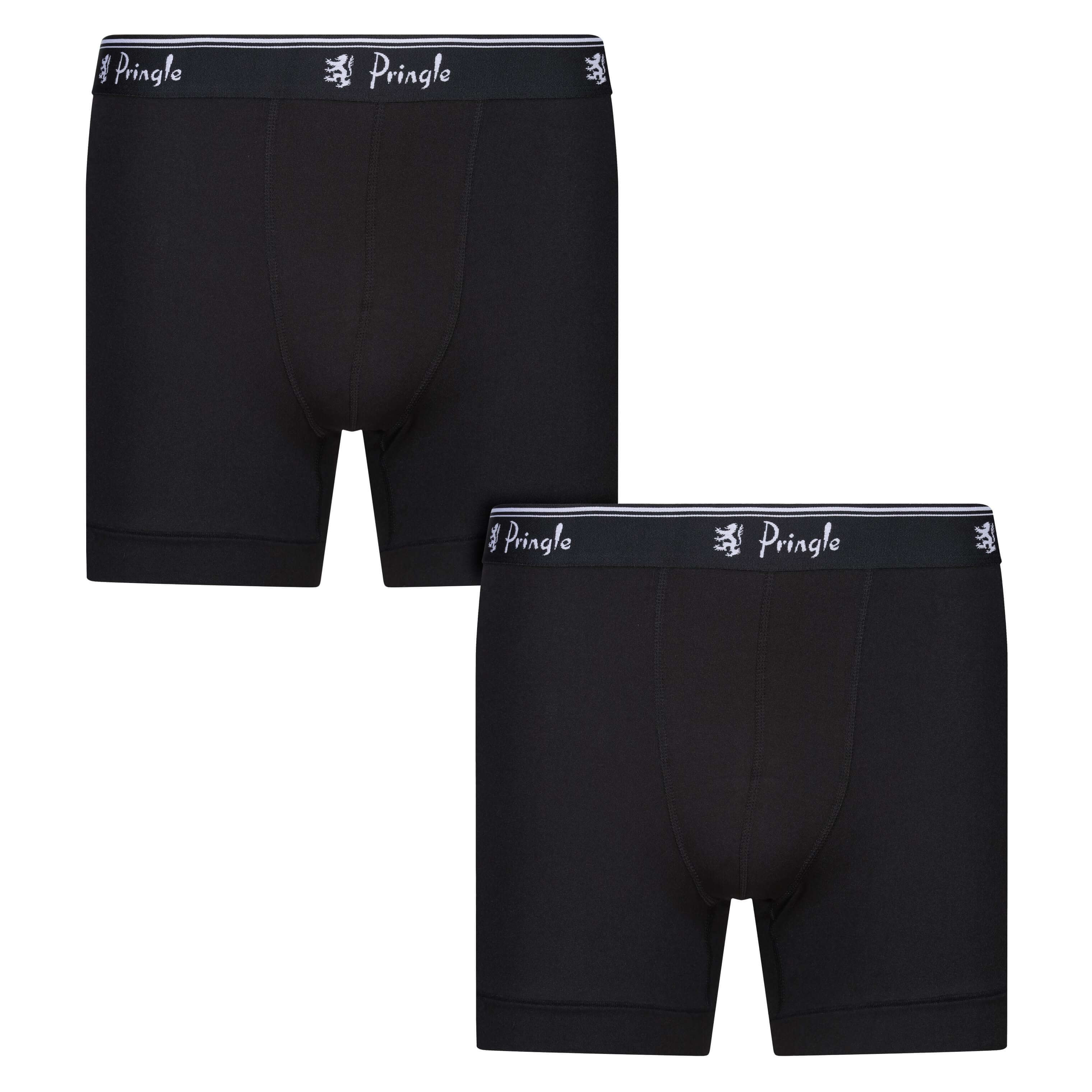 Pringle 2 Pack Men's Performance Sports Trunks - Black Boxers