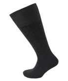 Viyella Mens Wool Half Hose Ribbed Sock With Hand Linked Toe - Grey