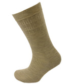 Viyella Mens Softouch Non Elastic Wool Socks With Hand Linked Toe - Fawn