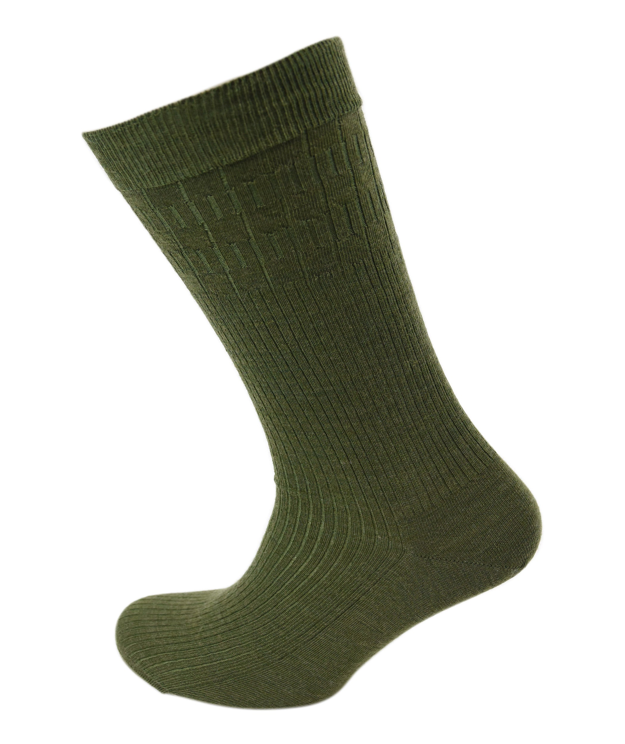 Viyella Mens Softouch Non Elastic Wool Socks With Hand Linked Toe - Green