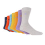 Jeff Banks Men's - 7 Pack Oxford Plain Socks Multi Colour - (7/11) FAS2