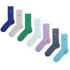 Jeff Banks Men's 7 Pack Oxford Plain Socks Multi Colour - (7/11) FAS3