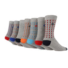 Jeff Banks Men's 7 Pack Double Dots Socks - Light Grey