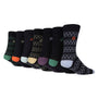 Jeff Banks Men's 7 Pack Hexagon Jacquard Socks - Navy