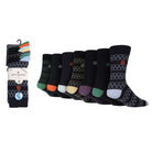 Jeff Banks Men's 7 Pack Hexagon Jacquard Socks - Navy