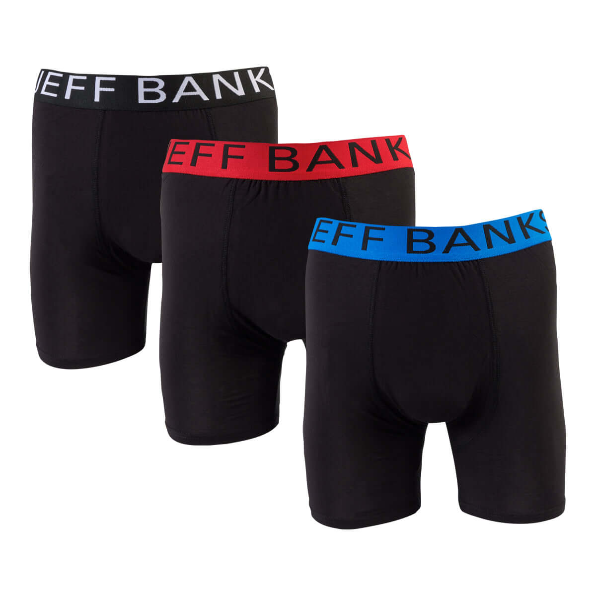 Jeff Banks Men's 3 Pack Black Bamboo Boxers - Black, Multi