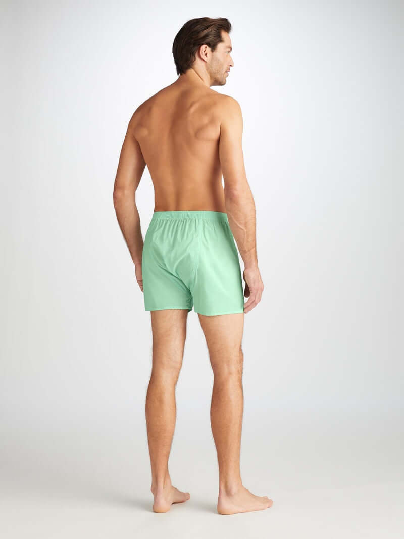 Derek Rose Men's Classic Fit Boxers -Amalfi Cotton Batiste Mint