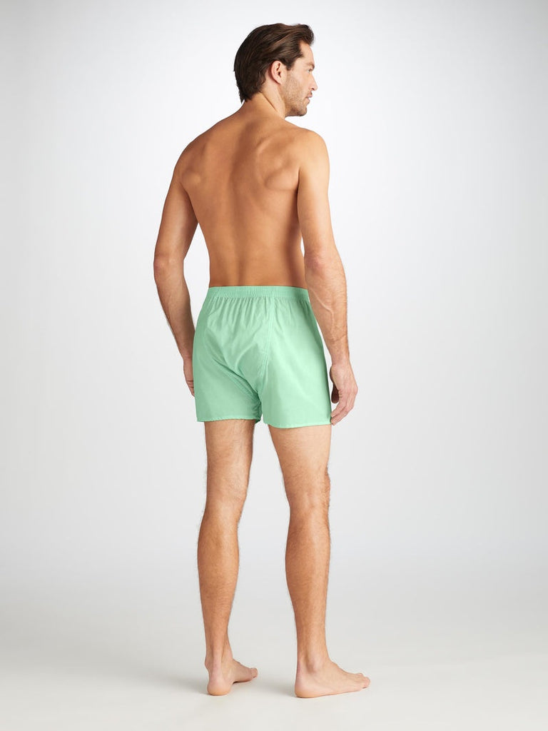 Derek Rose Men's Classic Fit Boxers -Amalfi Cotton Batiste Mint