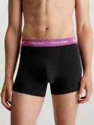 Calvin Klein 5 Pack Cotton Stretch - Normal Rise Trunks ( Black Coloured Waistband )