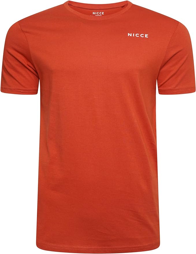 NICCE Mens Alvern Five Pack T-Shirts Denim/Burnt Orange/Navy/Sand/White