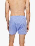 Derek Rose Men's Classic Fit Boxers -Amalfi Cotton Batiste Blue