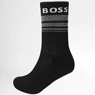 Boss 3 Pack Rib Stripe Socks - Black/ Navy Blue / White