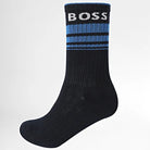 Boss 3 Pack Rib Stripe Socks - Black/ Navy Blue / White