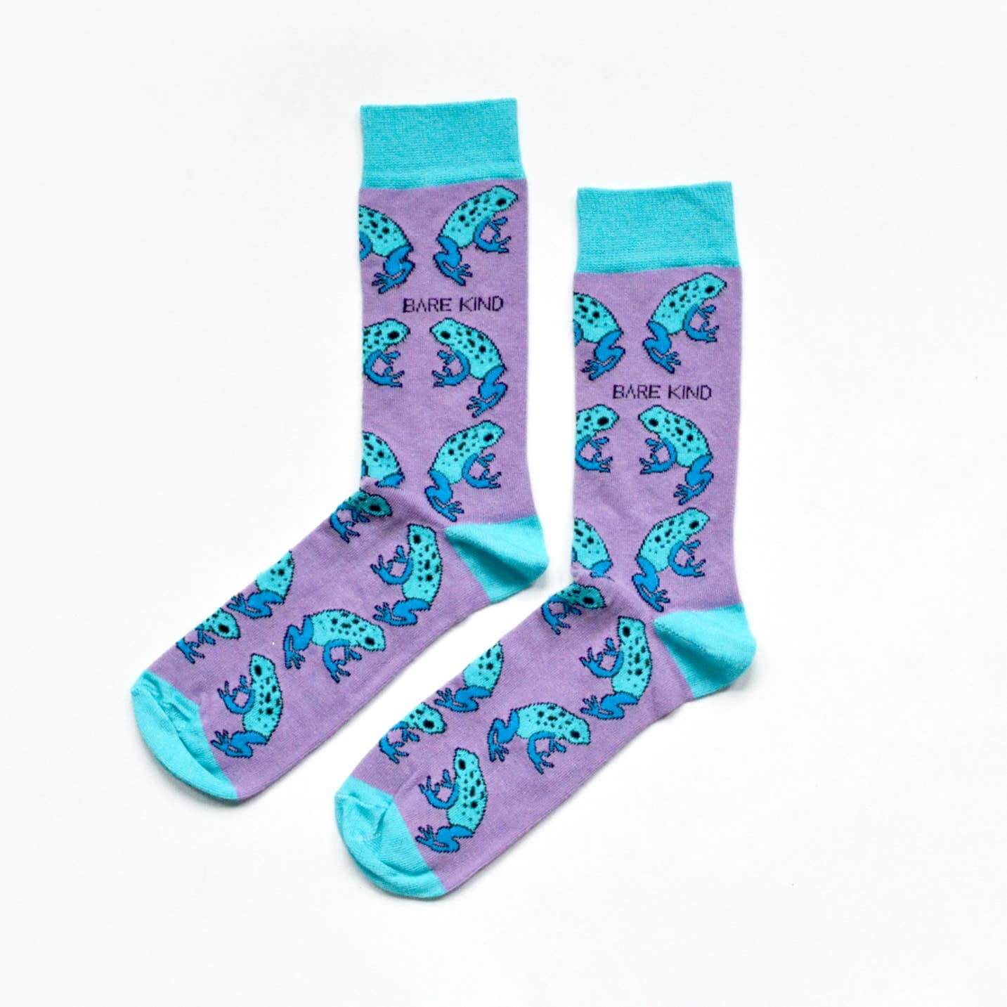 Bare Kind Socks - Save The Frog Bamboo Socks, Aqua