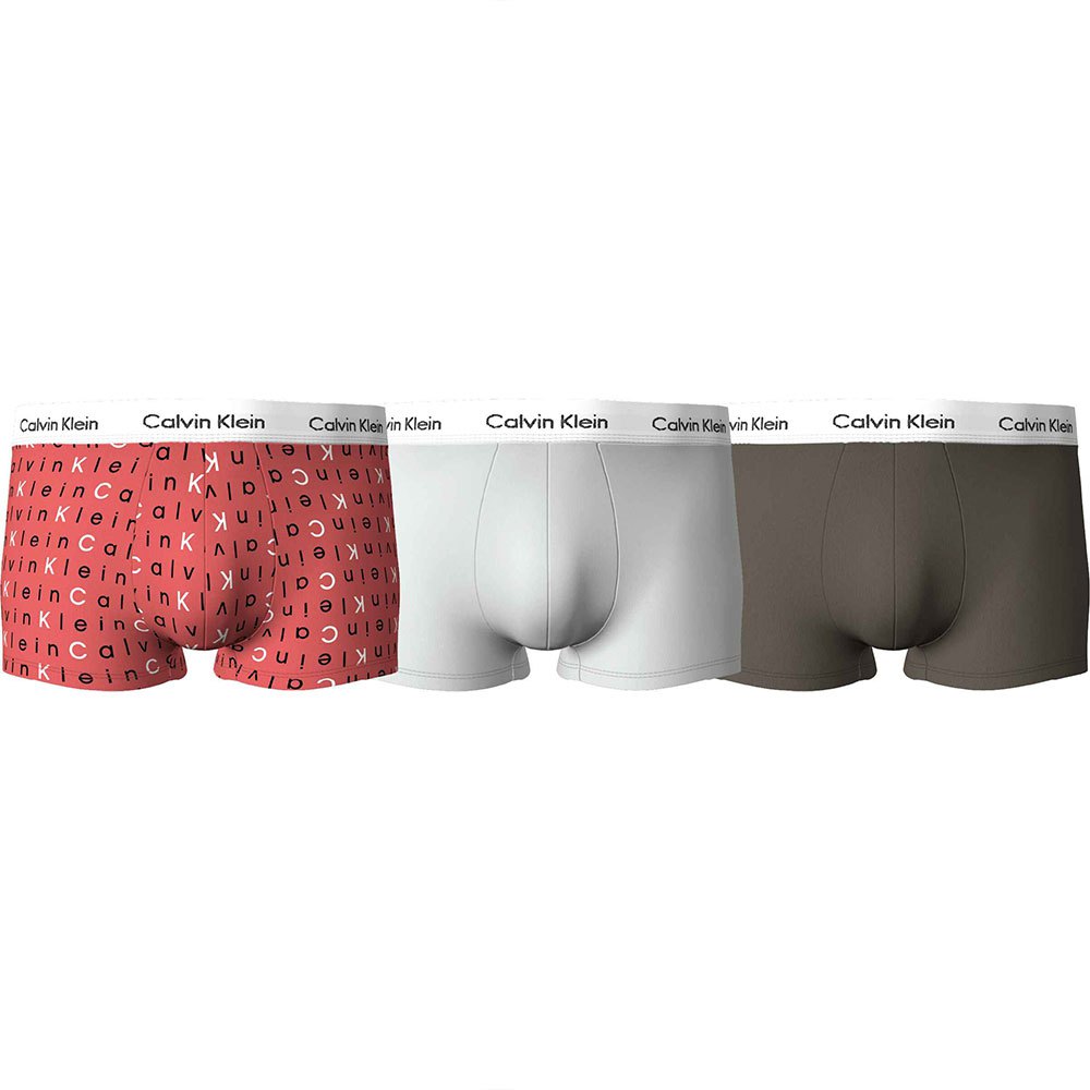 Calvin Klein 3 Pack Low rise Cotton Trunks - MultiColour