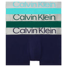 Calvin Klein 3 Pack Trunks Steel Cotton - June Bug / Cool Water / Evening Blue