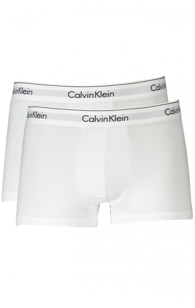 Calvin Klein 2 Pack Low Rise Trunks- Modern Cotton - White