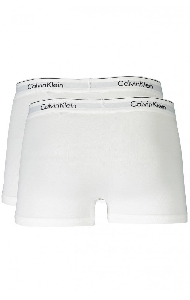 Calvin Klein 2 Pack Low Rise Trunks- Modern Cotton - White