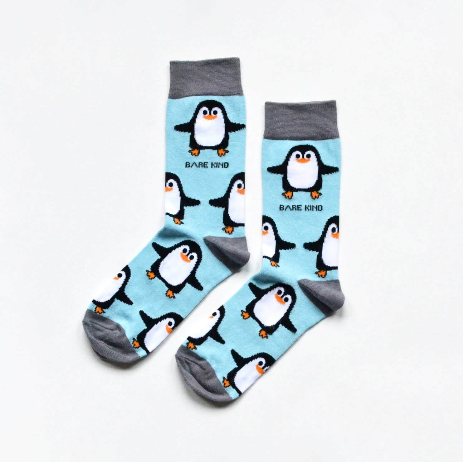 Bare Kind Socks - Save The Penguin Bamboo Socks | Aqua