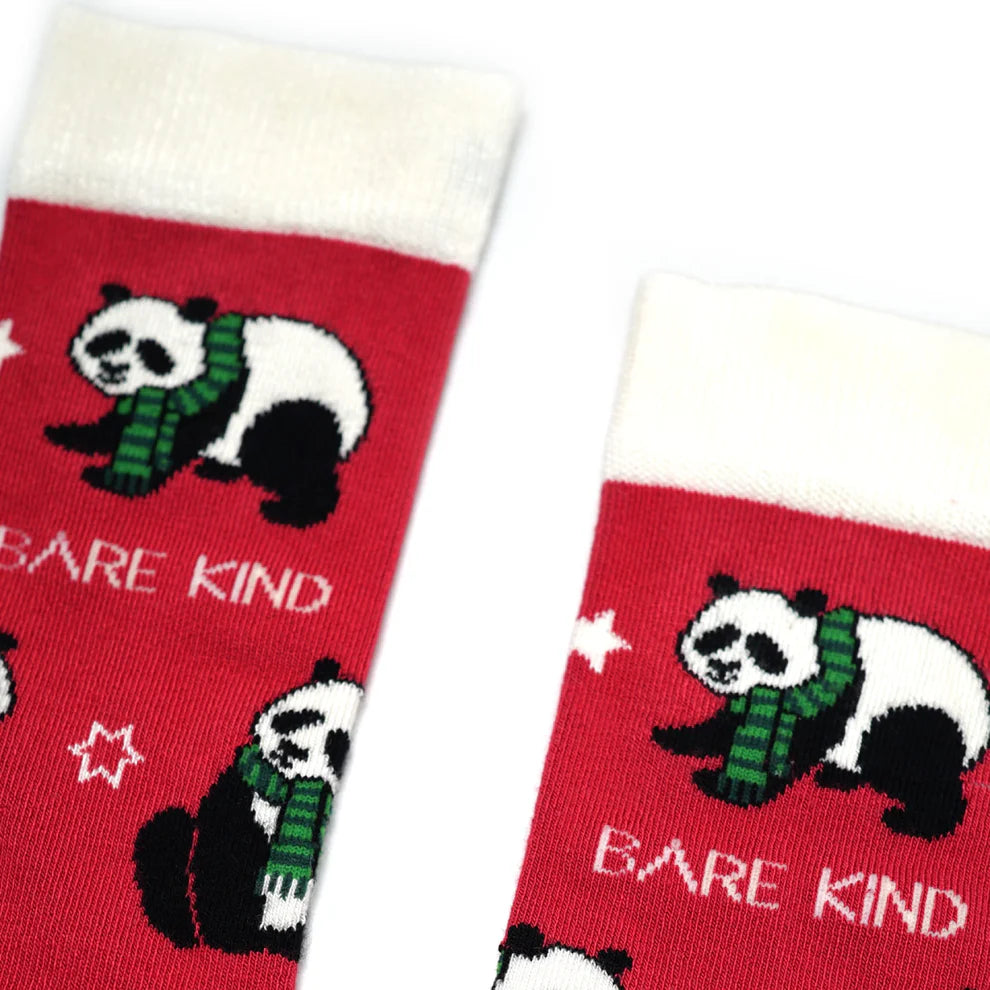 Bare Kind - Christmas Save the Pandas Bamboo Socks