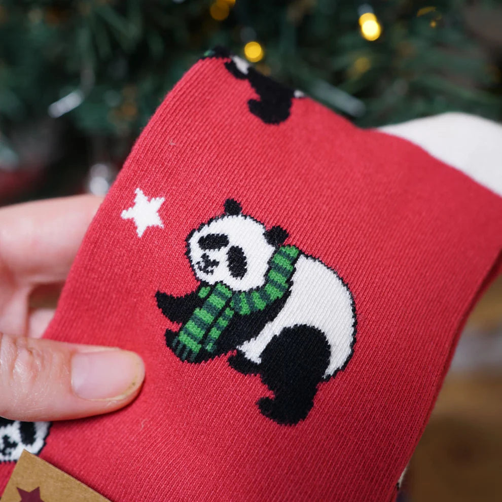 Bare Kind - Christmas Save the Pandas Bamboo Socks