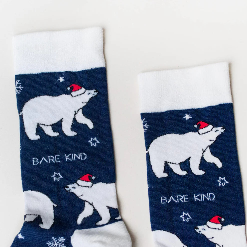 Bare Kind - Christmas Save the Polar Bear Bamboo Socks