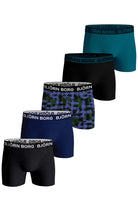 Bjorn Borg Cotton Stretch Boxer 5 pack - Black, Blue, Print