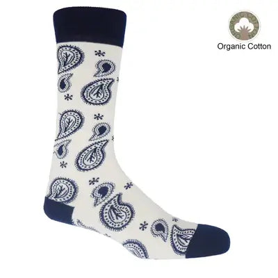 Peper Harow Paisley Men's Organic Cotton Socks- One Size ( UK 6-13 )