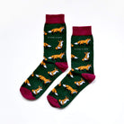 Bare Kind Socks - Save The Foxes Bamboo Socks, Green