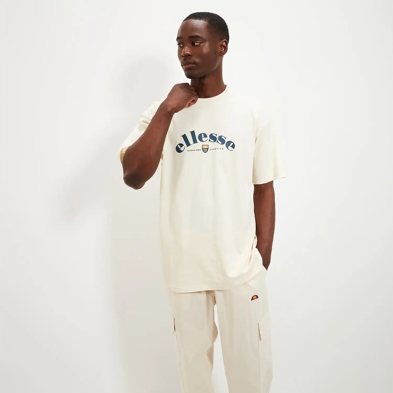 Ellesse Men's Kempa T-Shirt - Off White