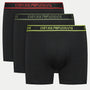 Emporio Armani 3 Pack Boxer Briefs - Black, Multi Coloured Waistbands