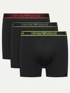 Emporio Armani 3 Pack Boxer Briefs - Black, Multi Coloured Waistbands