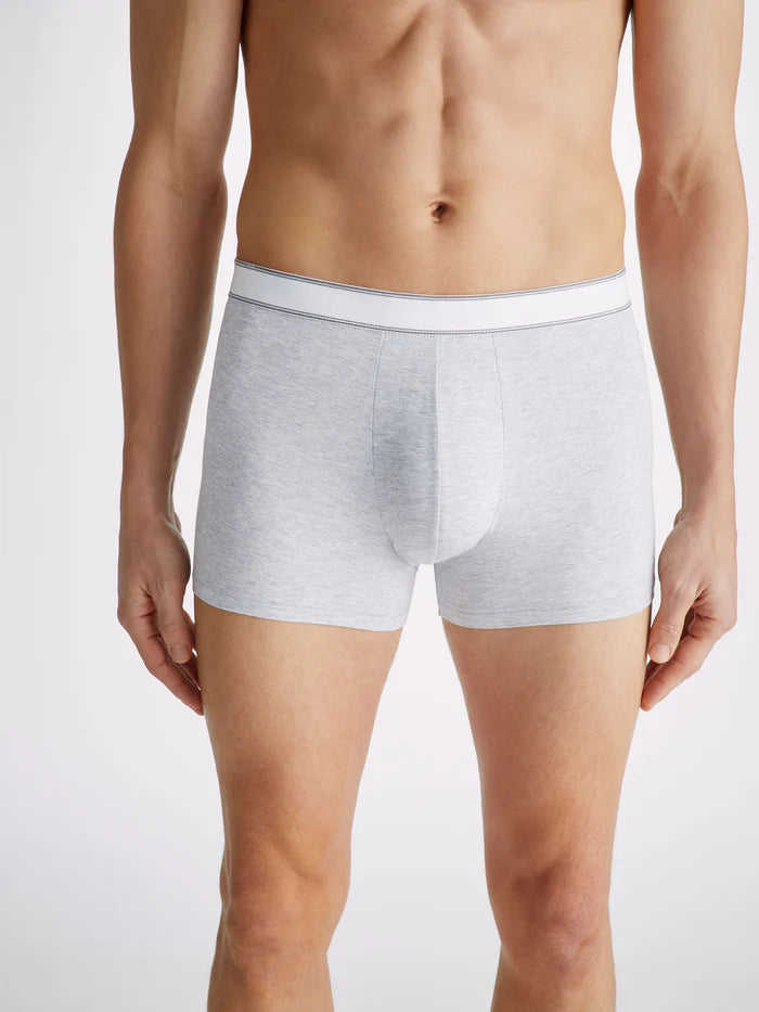 Derek Rose Men's Ethan Micro Modal Stretch Hipster / Boxer Briefs - Silver