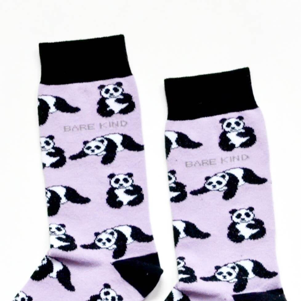 Bare Kind Socks - Save The Panda Bamboo Socks, Lilac