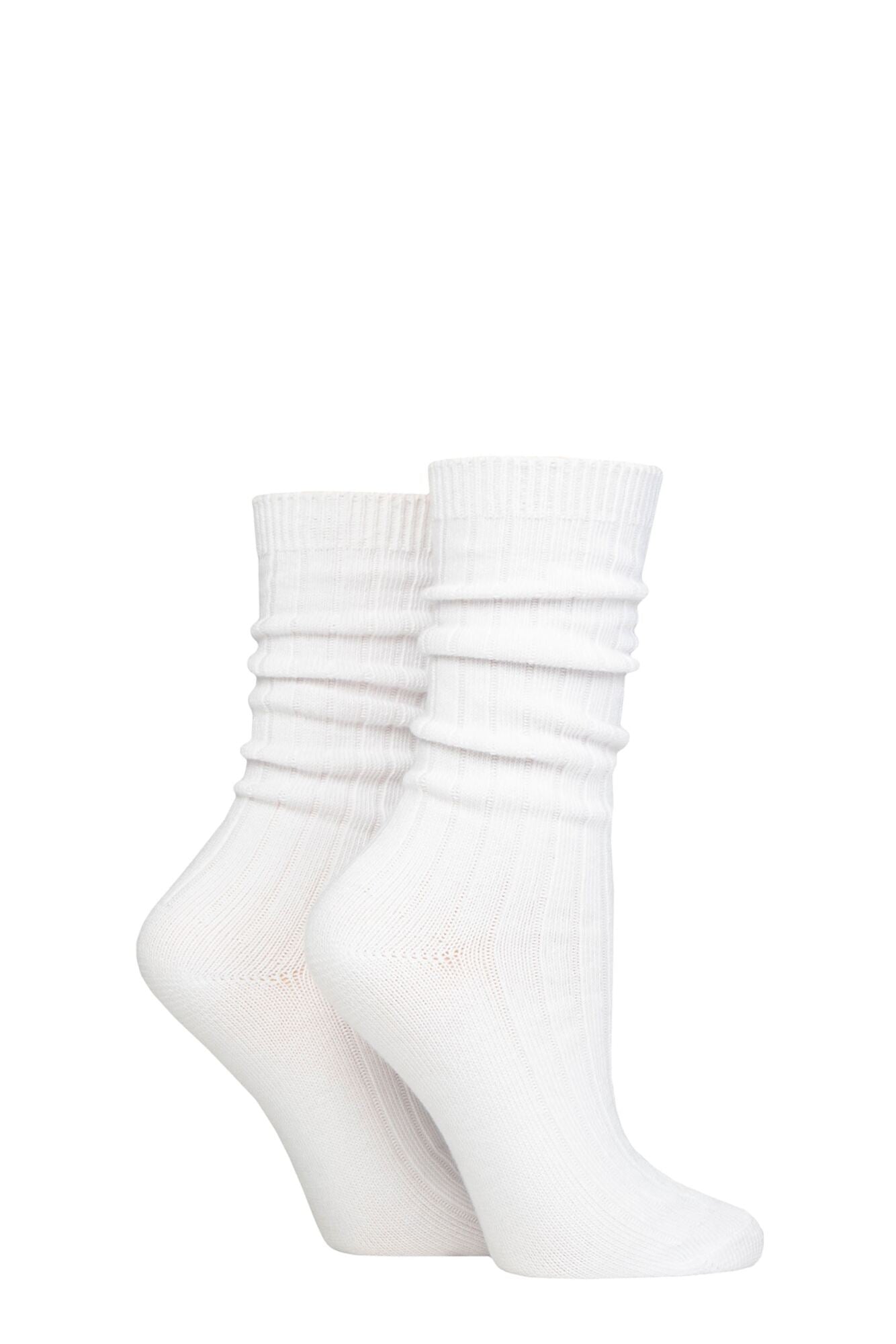 Pringle 2 Pack Ladies Super Soft Rib Knit Slouch Socks - One Size (4-8)