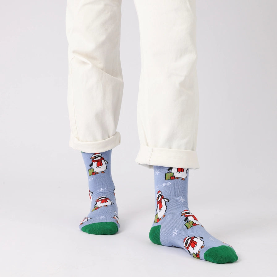 Bare Kind - Christmas Save the Penguin Bamboo Socks