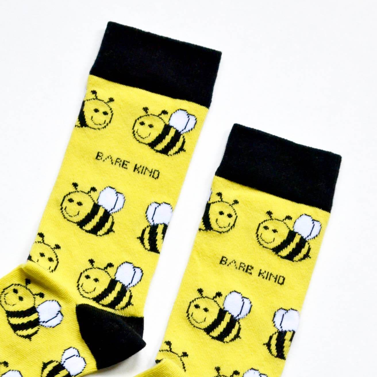 Bare Kind Save the Bees Bamboo Socks, Yellow