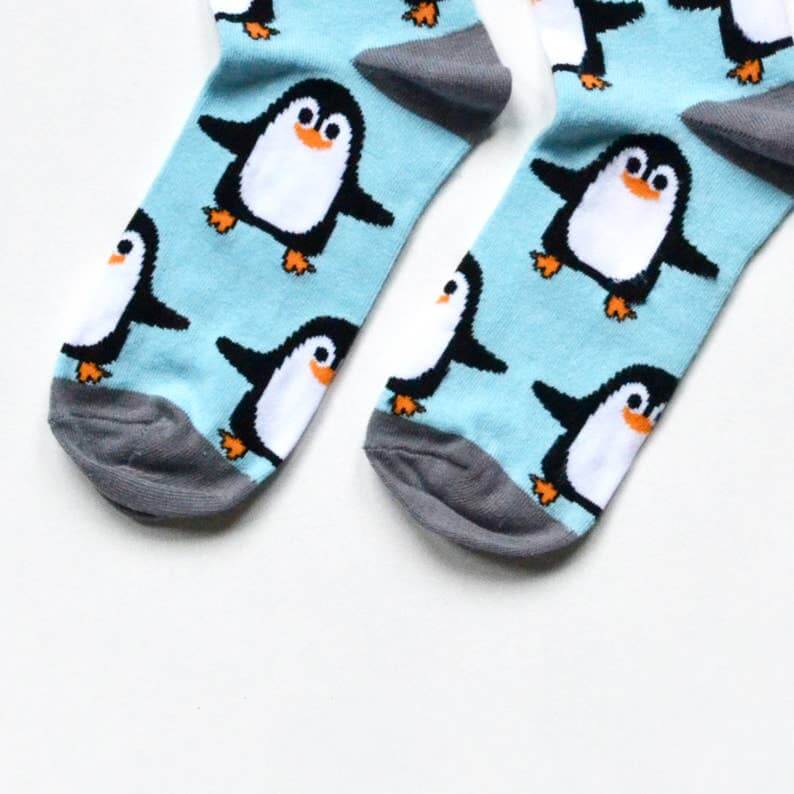 Bare Kind Socks - Save The Penguin Bamboo Socks | Aqua