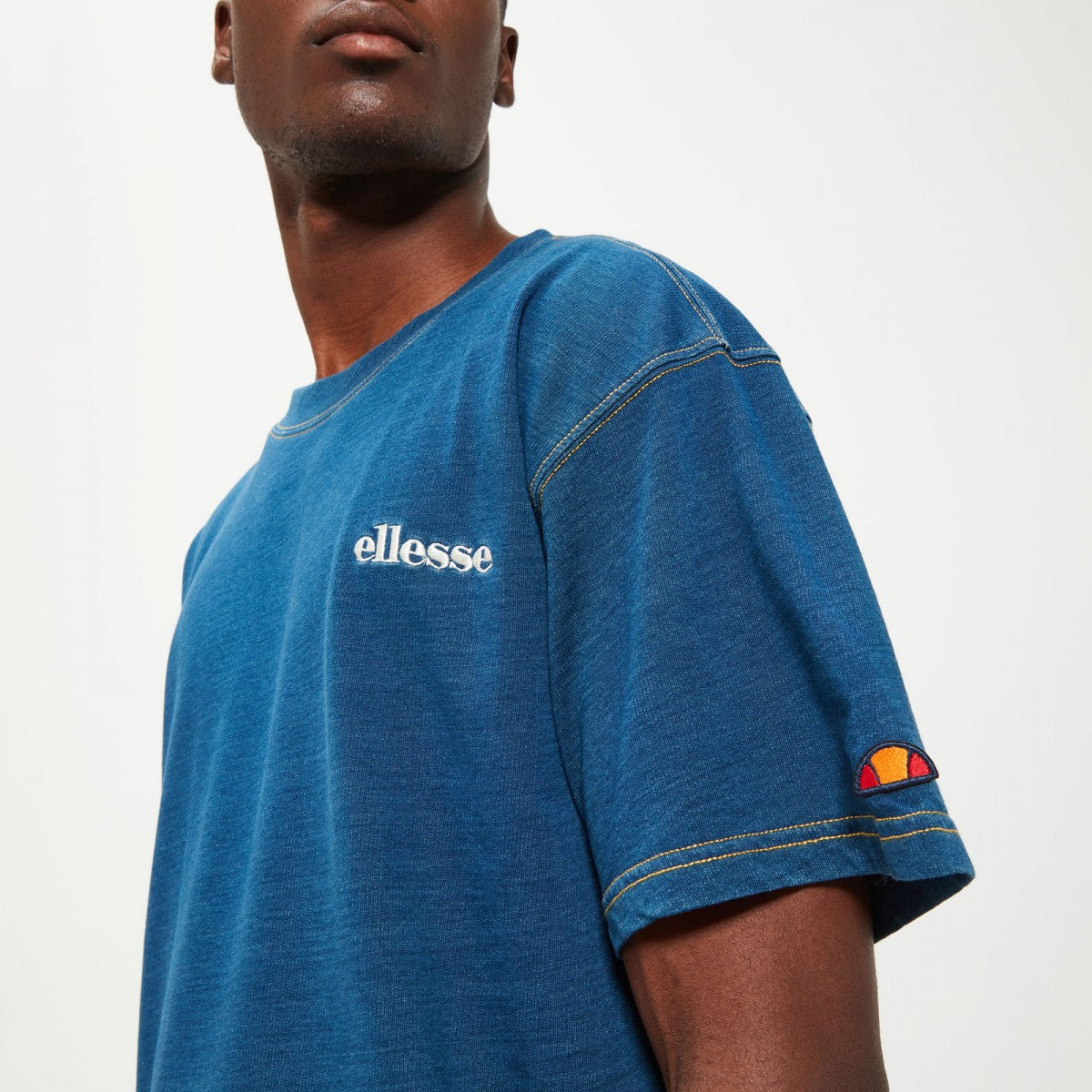 Ellesse Men's Feeya Cotton Tee / T-Shirt - Denim