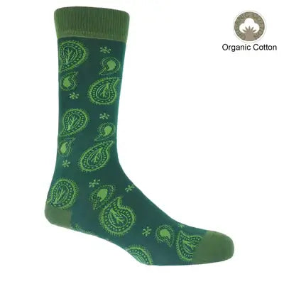 Peper Harow Paisley Men's Organic Cotton Socks- One Size ( UK 6-13 )