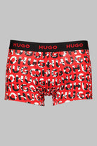 Hugo 3 Pack Stretch Cotton Trunks with Logo Waistbands - Black/Olive/Red