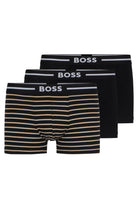 BOSS Bold Trunks 3 Pack - Black/Green 978 Stripes