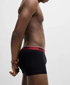 Boss 3 Pack of Stretch-Cotton Power Boxer Trunks - Black