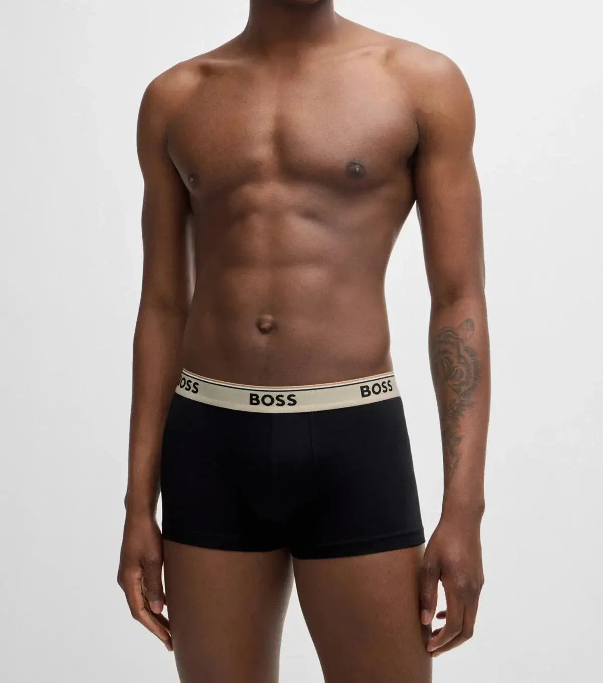 Boss 3 Pack of Stretch-Cotton Power Boxer Trunks - Black