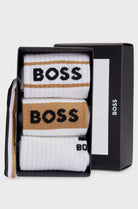 Boss 3 Pack Cotton Socks Gift Box -White