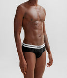 BOSS Men's 3 Pack Stretch Cotton Bold Briefs - Black/Navy/Charcoal